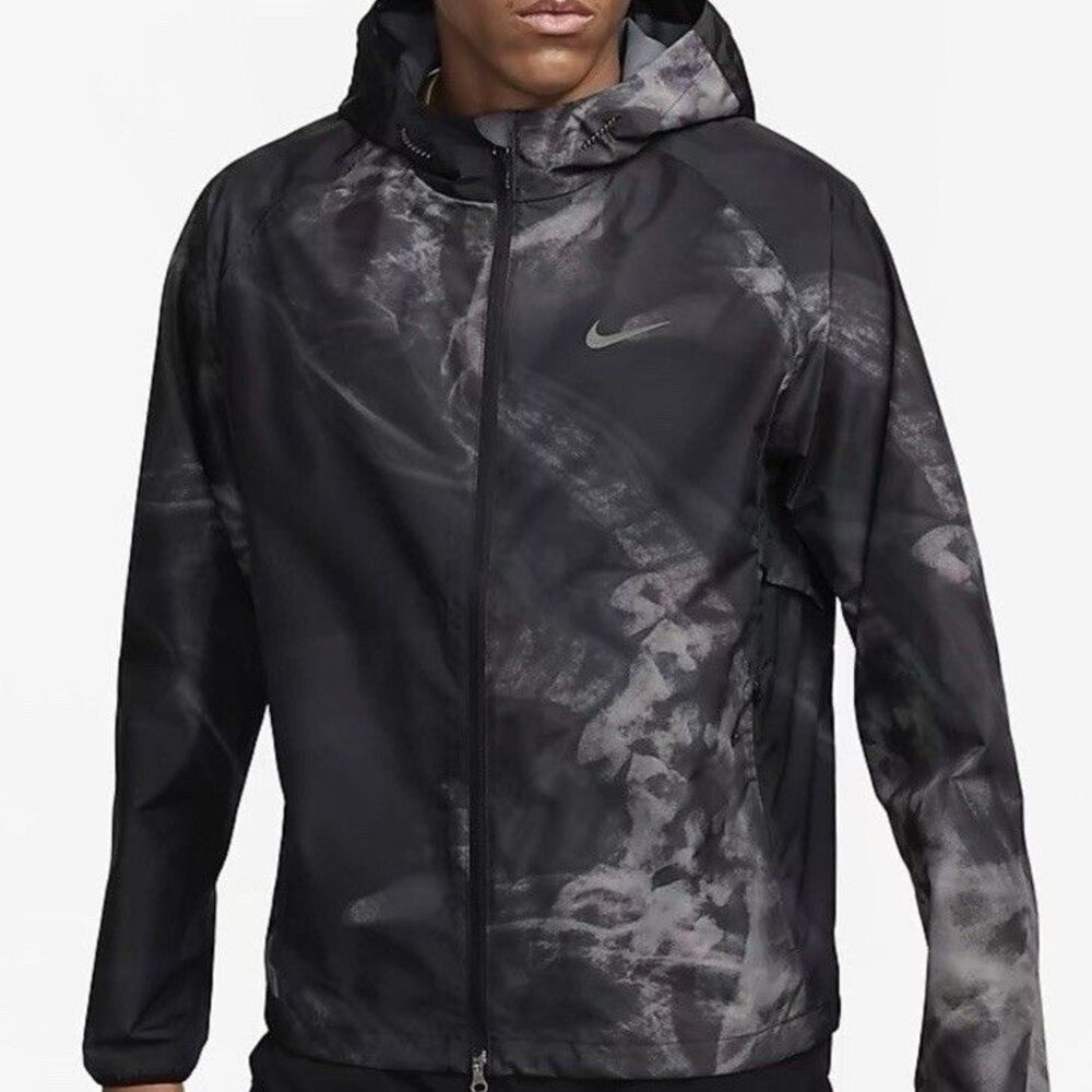 Nike Storm-FIT Run Division Men’s Size XLT Grey Black Flash Running Jacket